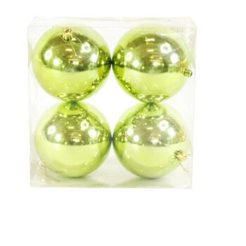 4 Bolas 10cm Lt Green /cod. 168-10-13
