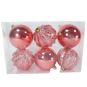 Cajita 6 Bolas 8cm 3 Metalic 3 /cod. 168-1212168-co