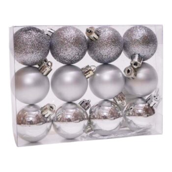 Caja 12 Mini Bolitas Silver /cod. 168-14014-80