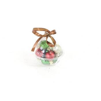 Cajita 12 Bolitas Red Gold Christmas Green /cod. 168-2389-6170