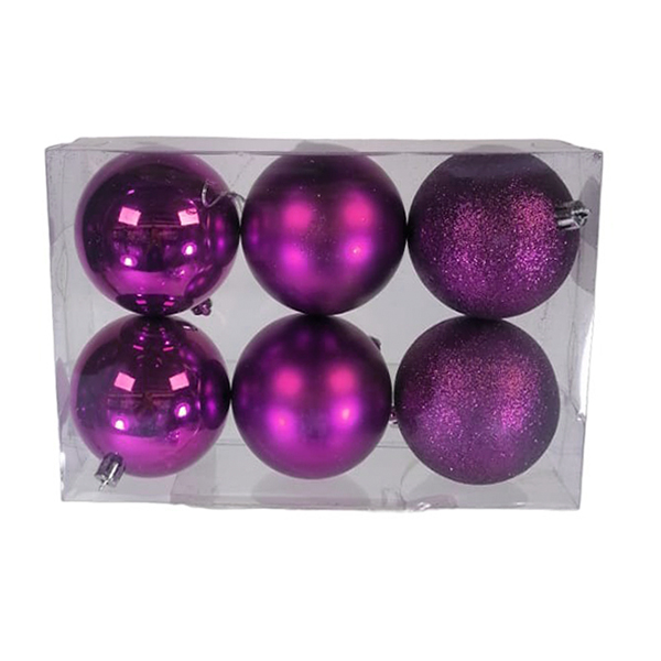 Cajita DE 6 Bolitas Mixtas Grandes Purple /cod. 168-2578-58