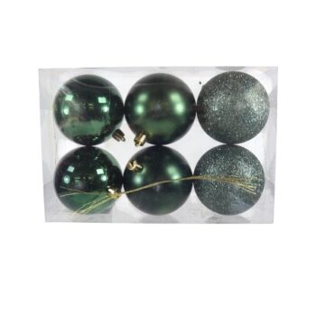 Cajita DE 6 Bolas Mixtas Grandes 8cm Light Lotus Green /cod. 168-2578-63g