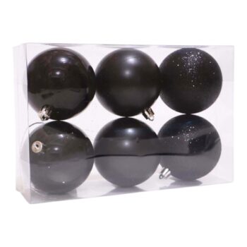 Cajita DE 6 Bolitas Mixtas Grandes Negra /cod. 168-2578-66