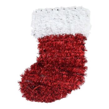 Bota Navideña 33x20cm Plastica Red White /cod. 168-2632-6168