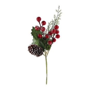 Pick Berries Con Follaje Nieve /cod. 180-2020116