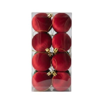 Cajita 8 Bolas Velevet Red 6cmcm /cod. 180-xy251616-61