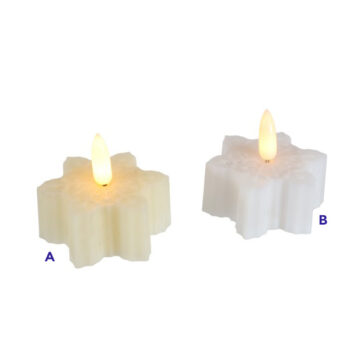 Vela DE Plastico En Forma DE Copo DE Nieve 2,5*6cm Colores Mixtos /cod. 209-249254-12