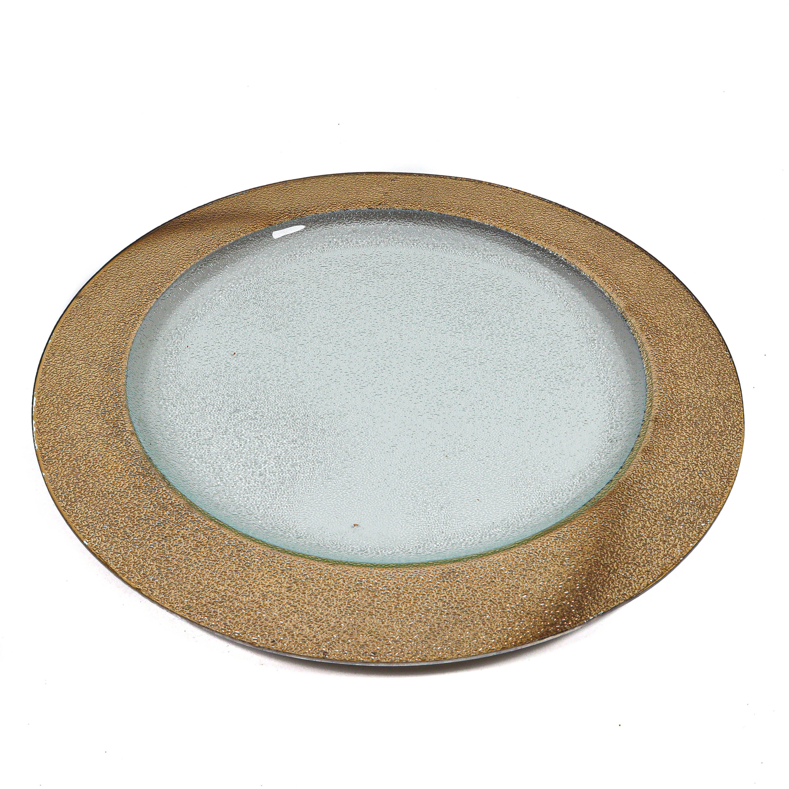 PLATO VIDRIO CLEAR ORILLA GOLD /COD. 210-M21263-70