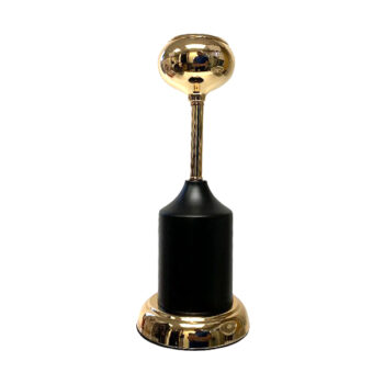 CANDELABRO METAL BLACK GOLD12X29,5CM /COD. 212-073123-4