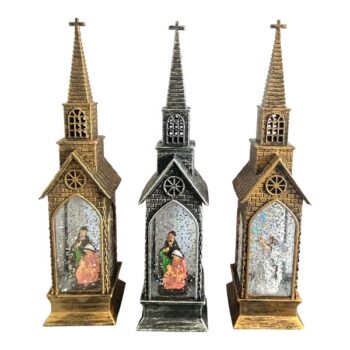 Iglesia Polyresina 5,3*5,3*23cm Mixto Diseño /cod. 230-ds023