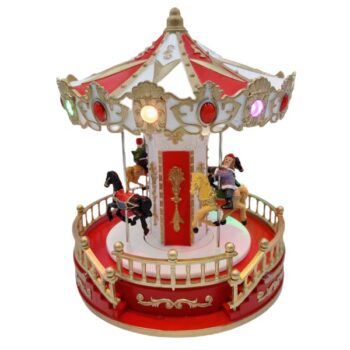Villa DE Navidad Con Carrusel Iluminado /cod. 230-h533