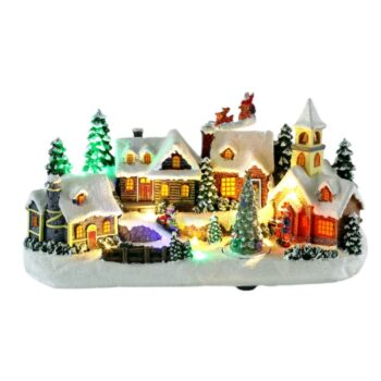 Villa Pueblo Navideñopolyresina 34*16*19cmcm /cod. 230-l1108