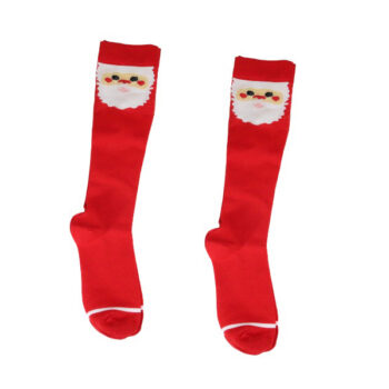 Medias Navideñas Alta Eu41-45 Santa /cod. 251-kf06