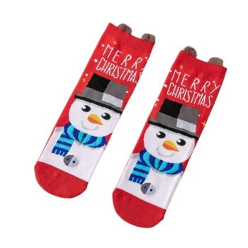 Medias Navideñas Eu36-40 Muñeco Nieve /cod. 251-kl01