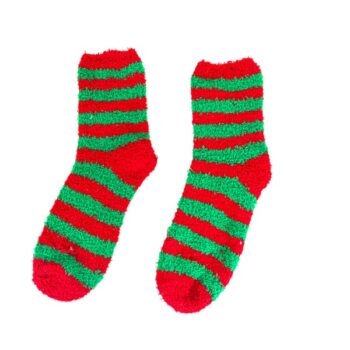 Medias Navideñas Eu36-40 Rayas Red Green /cod. 251-ky02-2