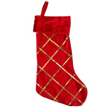 Bota Navidad Roja Con Lentejue /cod. 285-ga-15517a