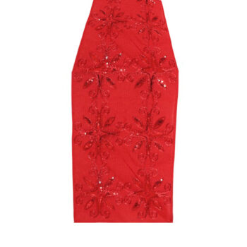 CAMINO MESA RED CON BORDADO LENTEJUELAS RED 35X182CM /COD. 286-1640CM72