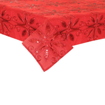 Mantel Con Bordado Lentejuelas Red 150x210cm /cod. 286-1640m84