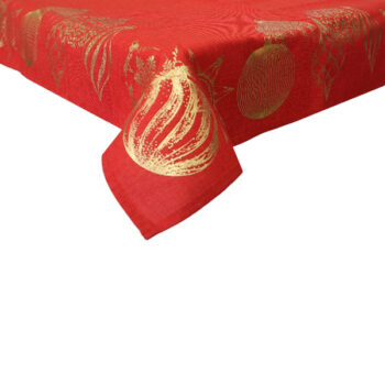Mantel Cuadrado Red Con Estampado Gold 36x36" /cod. 286-230082rmc36