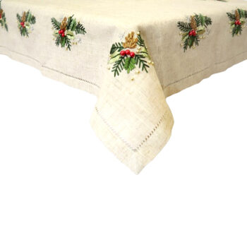 Mantel Cuadrado Natural Con Follaje 48x48" /cod. 286-230911mc48