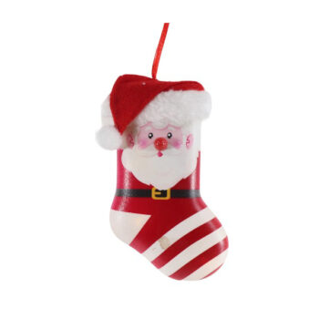 Bota Navideña Plastica 12,5cm Santa /cod. 292-sk-12518