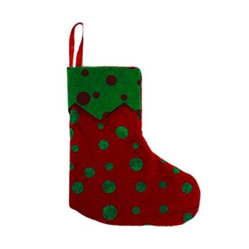 Bota Navidad Roja Puntos Verde /cod. 299-12529a