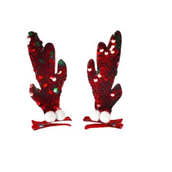 Set 2 Prensas Cachos Reno 5cm Red /cod. 299-2340-61