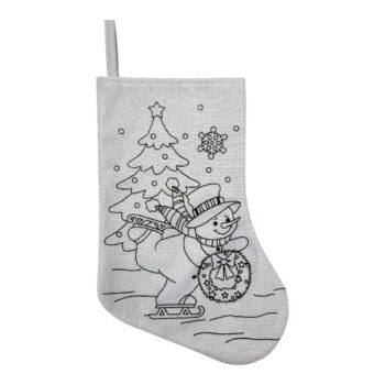 BOTA PINTAR MUÑECO NIEVE 27*41*0.5CM