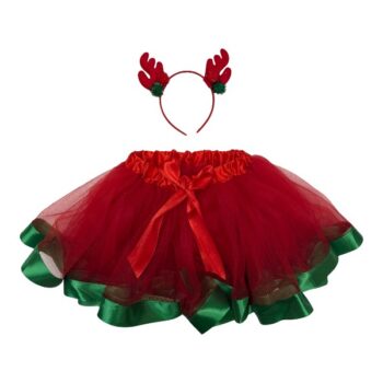 SET NAVIDEÑO ENAGUA Y DIADEMA 26CM DIADEMA:19X19CM