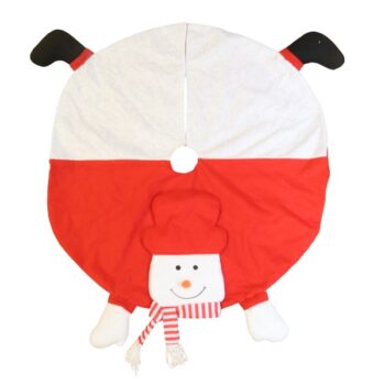 Enagua Para Arbol Muñeco Nieve Red White 100cm /cod. 299-ya024036