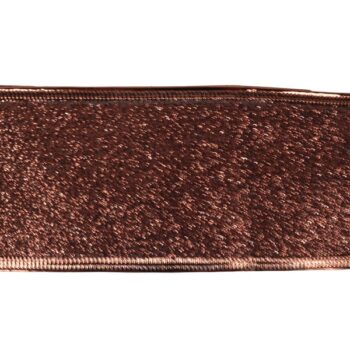 Cinta Tela Brown Glitter 6.3cm X 9.14m /cod. 300-1008br-21