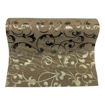 Rollo Tela Natural Estampado Ramas Gold 28cm X 9.14m /cod. 300-16a30055-00