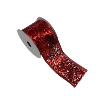 Cinta Malla Red Glitter /cod. 300-2509-61