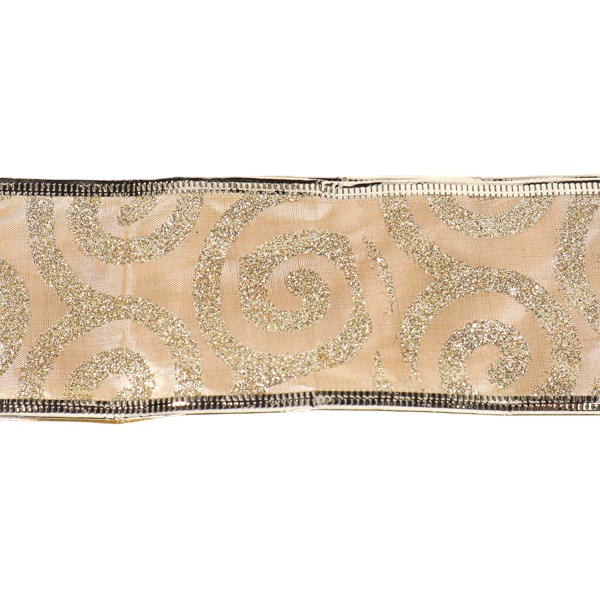 Cinta Satin Champagne Con Onda /cod. 300-26860f-ch