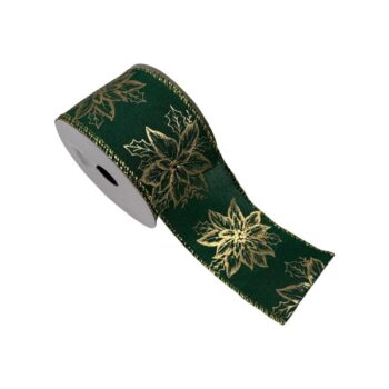 CINTA TELA GREEN PASTORA GOLD 6.3CM X 9.14M