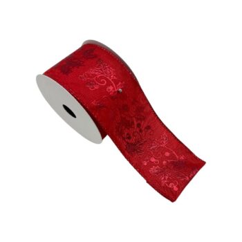 CINTA TELA RED HOJAS RED 6.3CM X 9.14M