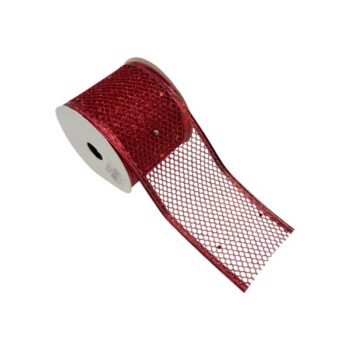 Cinta Malla Red Glitter 6.3cm X 9.14m /cod. 300-902410re-61