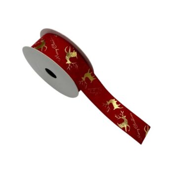 Cinta Tela Red Renos Gold 2.5cm X 9.14m /cod. 300-a301525-61