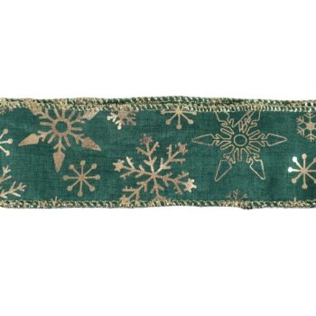 Cinta Tela 6,3cmx9,14mts Green Copos Gold /cod. 300-b0752-6370