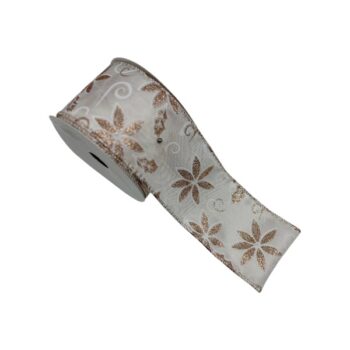 Cinta Tela Champagne Rose Gold Pastoras 6.3cm X 9.14m /cod. 300-d0457-2-ch