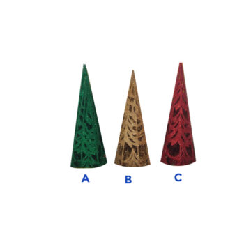 *CONO 20CM DORADO-ROJO-VERDE MIX /COD. 701-831-162440B