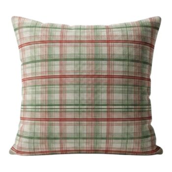Cobertor Almohadon 45x45 Cm Cuadros Red White Green /cod. 732-2603a45-mix