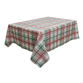 Mantel Rectangular 180x275 Cm Cuadros Red White Green /cod. 732-2603m274-mx