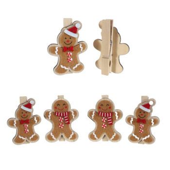 Bolsita Galleta Jengibre Hombre 5,5x7,5x2,2cm Set 4pcs /cod. 751-bd-23b2099