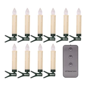 Cajita 10 Candelas Para Colgar Con Control Remoto Ivory 1.5*1.5*9Cm /COD. 753-PC182-02