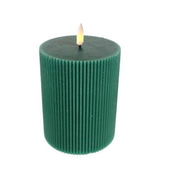CANDELA BATERIA GREEN REDONDA DIA10*12.5CM (FLAME +2.5CM) /COD. 753-PW0307-63
