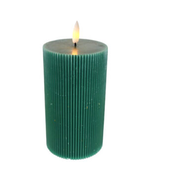 CANDELA BATERIA GREEN REDONDA DIA10*17.5CM (FLAME +2.5CM) /COD. 753-PW0308-63