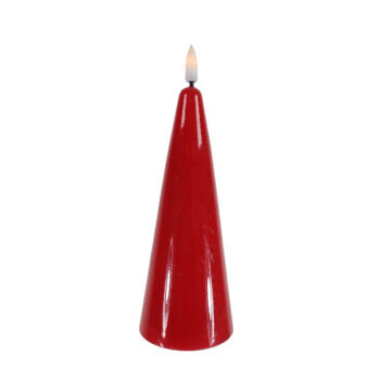 CANDELA BATERIA CONO 6*6*15/17.5CM RED /COD. 753-PW0410-61