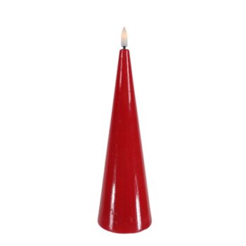 CANDELA BATERIA CONO 6.5*6.5*20/22.5CM RED /COD. 753-PW0412-61