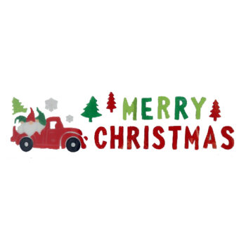 Sticker Merry Christmas Carro Red 15x55cm /cod. 786-1555-21241